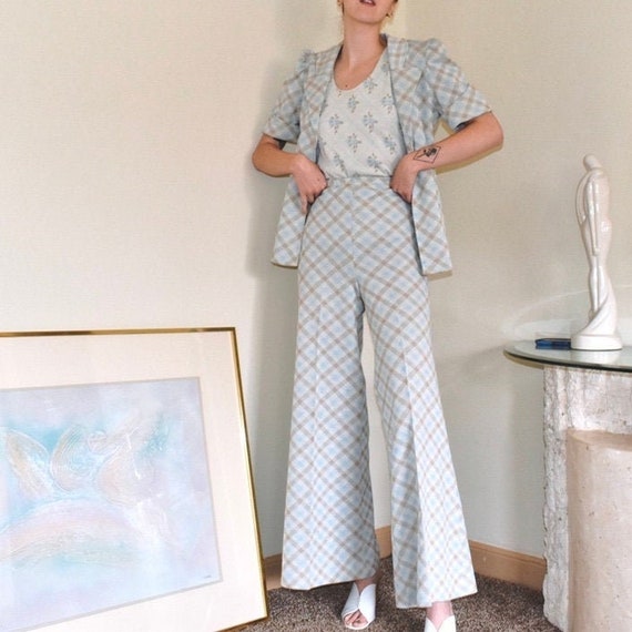1970s Muted Pant Suit Set