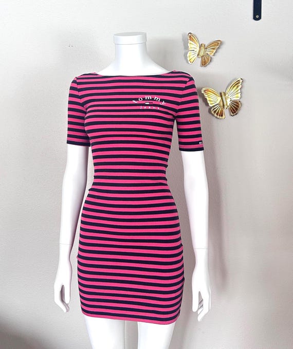 Y2K Tommy Jeans Striped Mini Dress