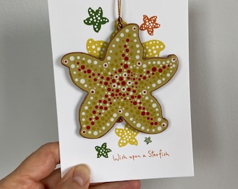 Baratija, "Deseo de estrella de mar", Saludos, en blanco, tarjeta