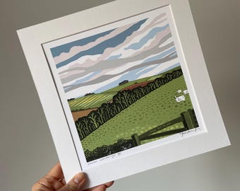Impresión artística Giclée del paisaje de Exmoor, edición firmada
