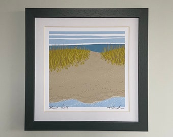 Art print “Beach Walk”, digital, Giclee, art, high quality, limited edition, signed, mounted, unframed/framed