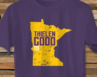Adam Thielen Good 19 Vintage Style T-Shirt Minnesota WR Return Football Purple Gold Skol Minnesota State Native Tee