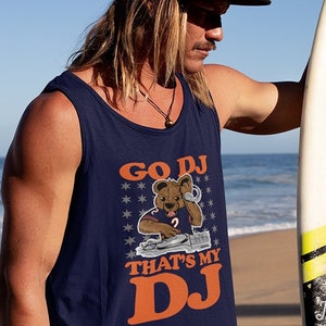 Go DJ That&#39;s My DJ Funny DJ Moore Chicago Bears Fan Tanktop Chi Town Flag Justin Fields 1+2=6 1 2 Punch Bear Down 312 Unisex Jersey Tank Top