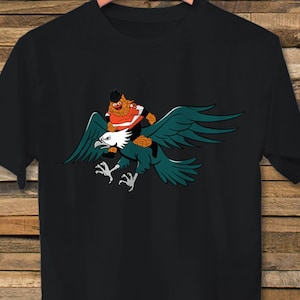 Gritty Riding An Eagle Funny Unisex T-Shirt Philadelphia Pennsylvania Eagles Flyers Hockey Mascot Bird Gang Fly Eagles Fly Tee Shirt TShirt