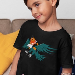 Gritty Riding an Eagle Funny Philly Shirt Philadelphia Sports Fans Eagles Flyers Phillies 76ers Sixers Go Birds Phila YOUTH KIDS T-shirt