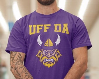 Uff Da Funny Minnesota Vikings Shirt Vikes Sunday we SKOL Captain Kirk Cousins Justin Jefferson Unisex T-Shirt