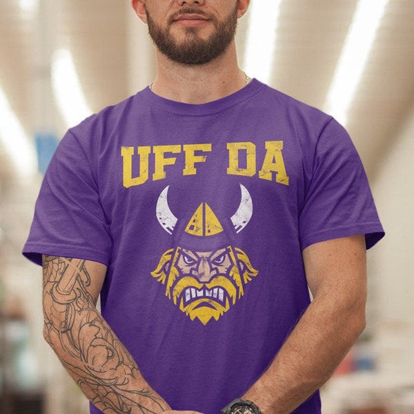 Uff Da Funny Minnesota Vikings Shirt Vikes Sunday we SKOL Captain Kirk Cousins Justin Jefferson Unisex T-Shirt