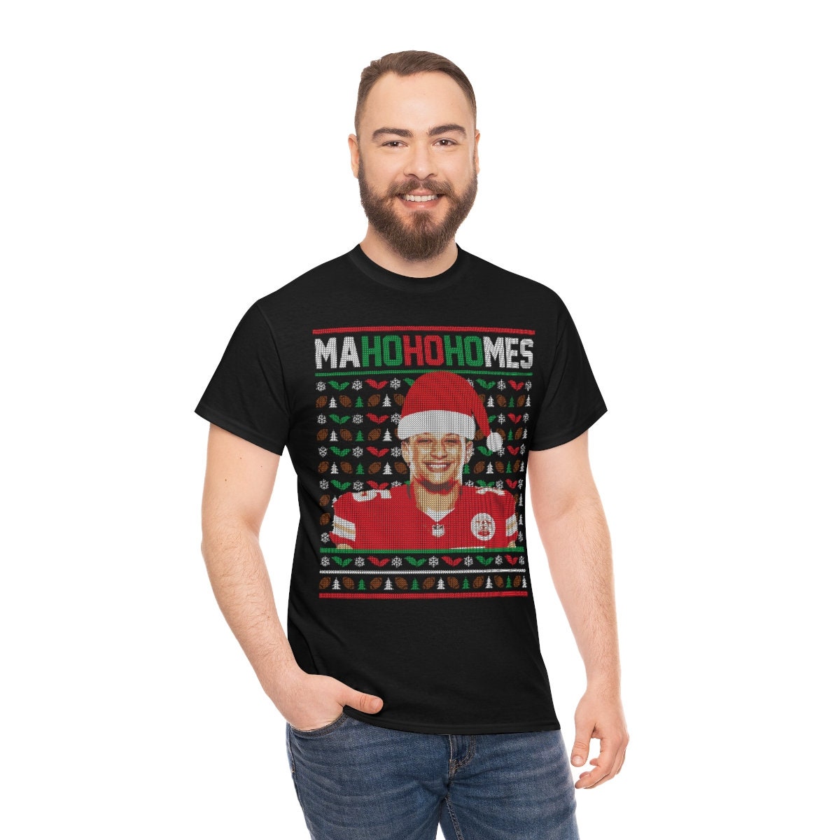 Funny Kansas City Holiday Patrick Mahomes Ugly Christmas T Shirt