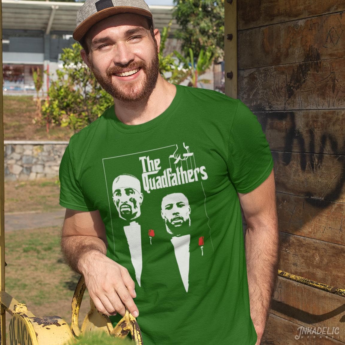 Cool The Quadfathers Jalen Hurts Saquon Barkley Philadelphia Eagles Fan Shirt Philly Go Birds Italian Mafia Gangster Movie Unisex T-Shirt