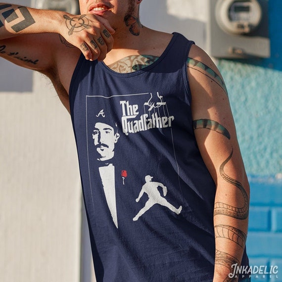 InkadelicApparel Spencer Strider The Quadfather Atlanta Braves Fan Rookie Pitcher Roty ATL Georgia GA Clemson Baseball Champs Chop on Unisex Jersey Tank Top