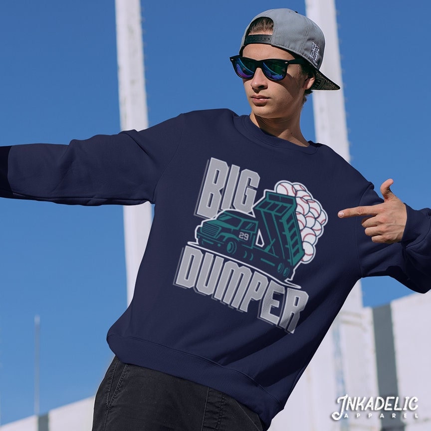 InkadelicApparel Big Dumper Cal Raleigh Seattle Mariners Funny Fan Gear Catcher Baseball Julio Rodriguez Luis Castillo Ken Griffey Jr Unisex Sweatshirt