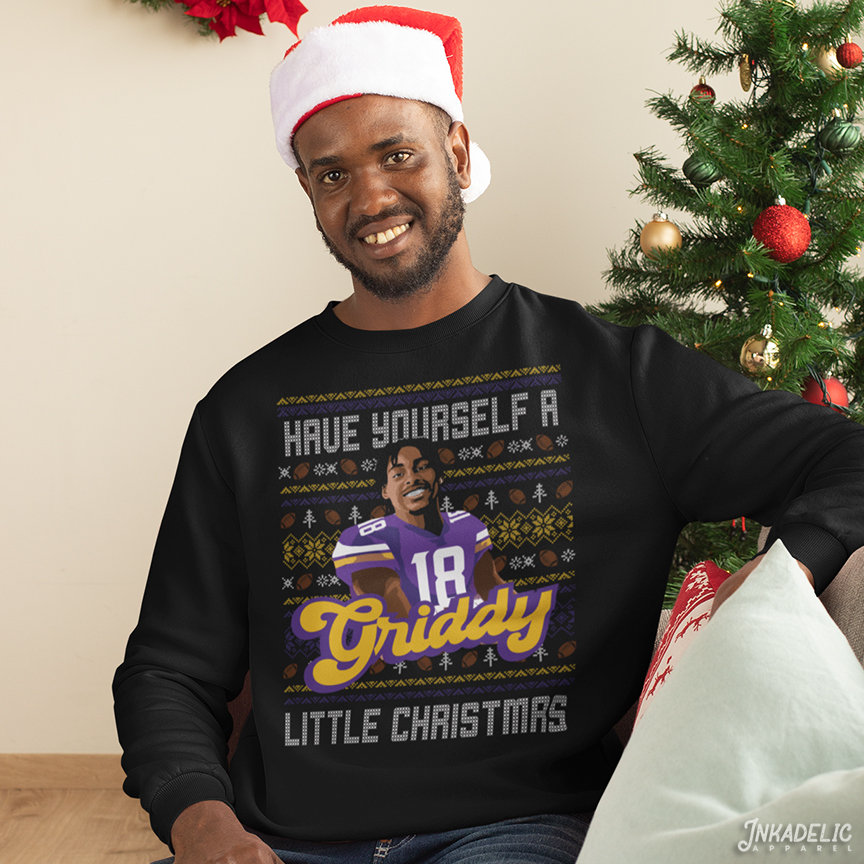 Minnesota Vikings Christmas Reindeer Ugly Christmas Sweater Skiing AOP Gift  For Fans - Limotees