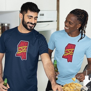 Mississippi is Braves Country Shirt Tomahawk Chop On Fan Gear ATL MS Atlanta Baseball Ronald Acuna Jr Austin Riley Unisex Softstyle T-Shirt