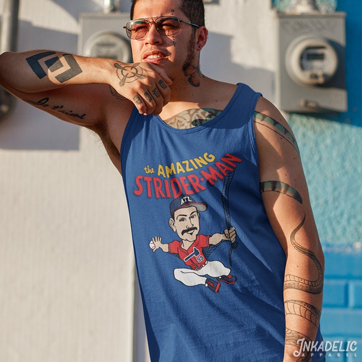 InkadelicApparel Spencer Strider The Quadfather Atlanta Braves Fan Rookie Pitcher Roty ATL Georgia GA Clemson Baseball Champs Chop on Unisex Jersey Tank Top