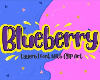 Blueberry - Layered Font