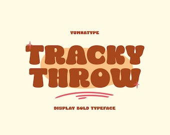 Tracky Throw-Display Font | Canva Cricut Procreate | Instant Download for Designers