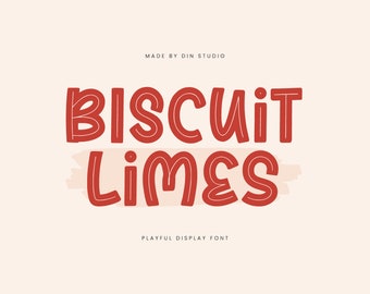 Biscuit Limes Fun Display Font- Digital Download for Canva, Cricut & Procreate
