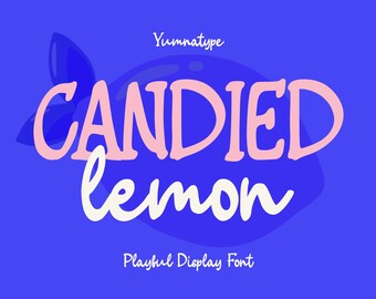 Candied Lemon-Playful Display Font | Canva + Cricut + Procreate | Download Instantly