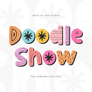 Doodle Show Fuente manuscrita / Canva, Cricut, Procreate / Acceso instantáneo