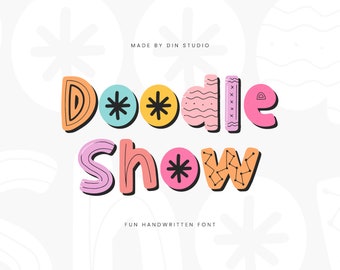 Doodle Show Handwritten Font | Canva, Cricut, Procreate | Instant Access