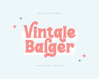 Vintale Balger Serif Font | Playful Branding Font for Canva, Cricut & Procreate