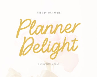 Planner Delight-Handwritten Font | Canva, Cricut, Procreate | Instant Download