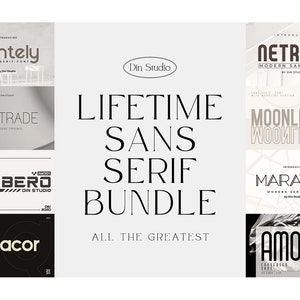 Lifetime Sans Serif Font Bundle - Download Today for Canva, Cricut, Procreate