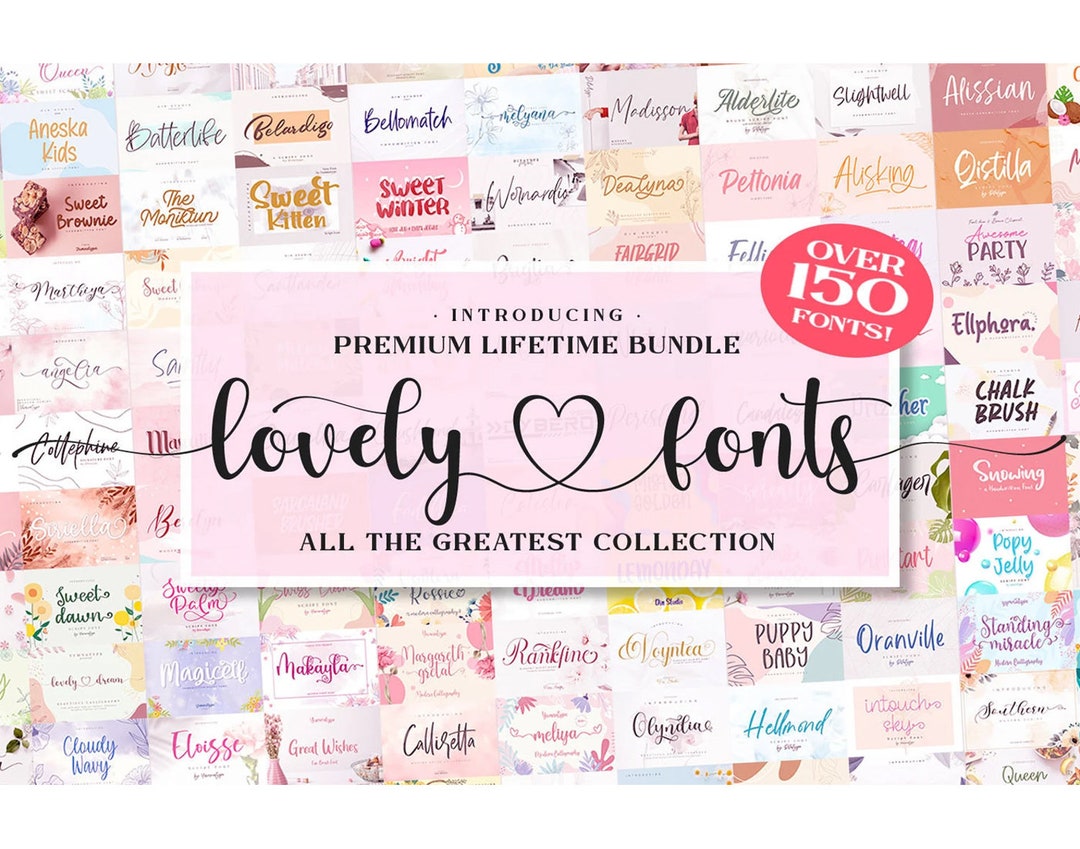 Chic Word Script Chic Script & Handwritten Font Bundle - Perfect for Cricut, Wedding ...