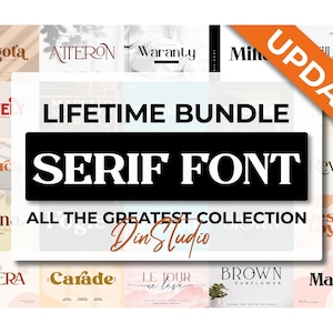 Modern Serif Font Bundle for Farmhouse & Boho Designs | Graphic Design Fonts | Canva, Cricut, Procreate