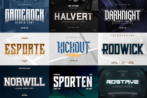 The Trendy Sports Lettering Logos Bundle