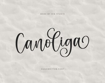 Canoliga Handwritten Font | Elegant Branding Font for Canva, Cricut & Procreate