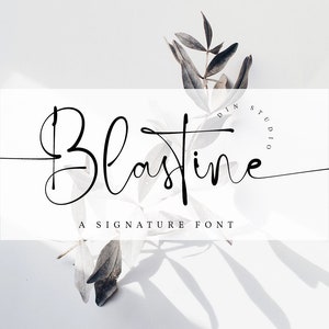Fonte Blastine Script | Download digital para Canva, Cricut, Procreate | Fonte de casamento elegante