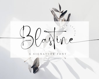 Blastine - Elegante Signature Font | Canva Schriftarten | Cricut Schriftarten |Procreate Schriftart | Sofortiger digitaler Download | Hochzeit Schriftart | Procreate