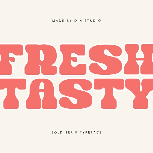 Fresh Tasty-Bold Serif Font | Canva Fonts| Cricut Fonts |Procreate Font | Instant Digital Download | Procreate