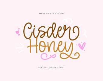 Cisder Honey Playful Font for Canva, Cricut & Procreate | Instant Download