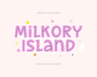 Milkory Island Playful Display Font - Download für Canva, Cricut & Procreate