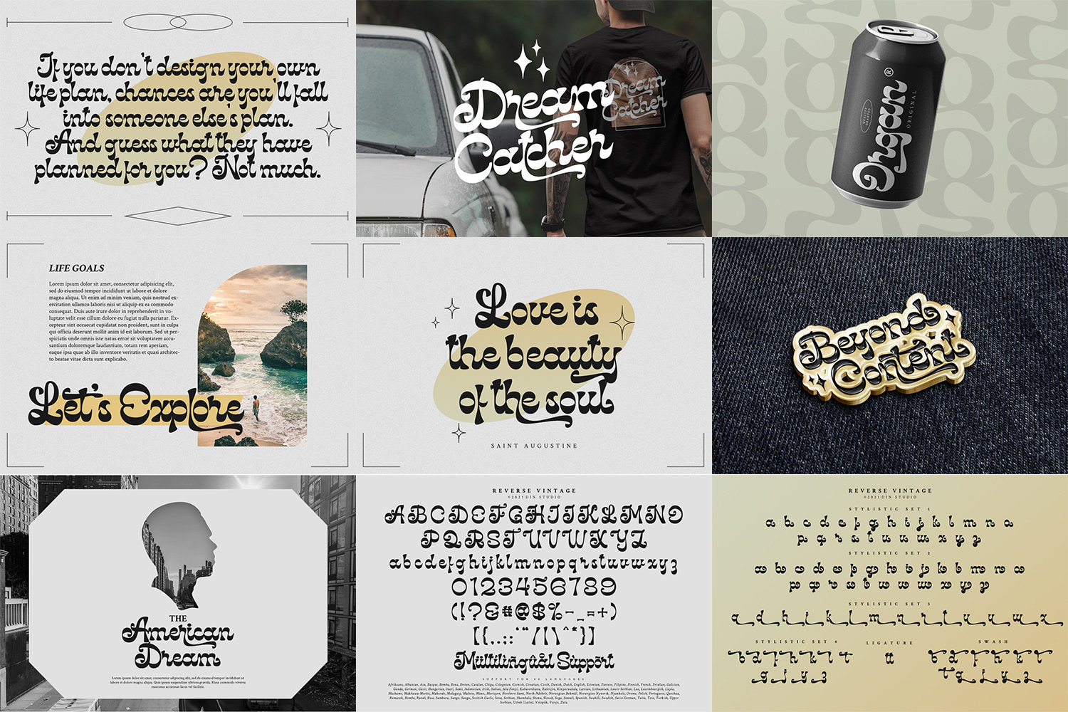 Vintage Script Font Bundle | 10 Retro Branding Fonts for Canva, Cricut ...
