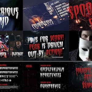 Special Horror Font Bundle - Instant Download for Canva & Procreate ...