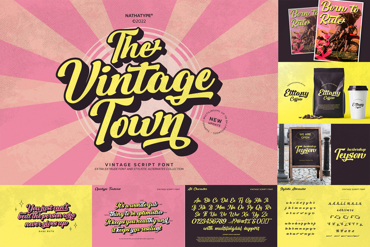 Retro Script Font Bundle | 10 Vintage Logo & Branding Fonts for Canva ...