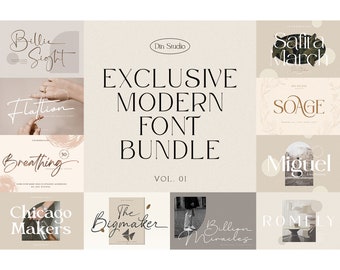 Exclusieve moderne lettertypebundel | Lettertype SVG | Modern lettertype | Dfx | otf | ttf |Direct downloaden | Canva-lettertypen | Cricut-lettertypen | Maak lettertypen opnieuw