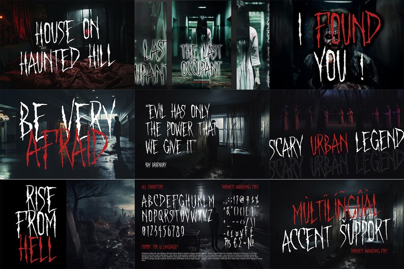 Special Horror Font Bundle - Instant Download for Canva & Procreate ...