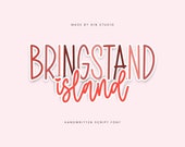 Bringstand Island-Handwritten Font- Digital Download for Canva, Cricut, Procreate