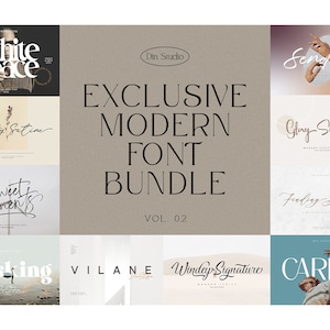 Pacote de fontes modernas exclusivo V2 | Design Moderno | Canva, Cricut, Procriar | Download Digital