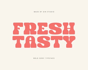 Fresh Tasty Bold Serif Font | Modern Branding Font for Canva, Cricut & Procreate