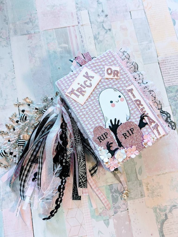 Spooky Cute Handmade Pink Halloween Junk Journal Etsy