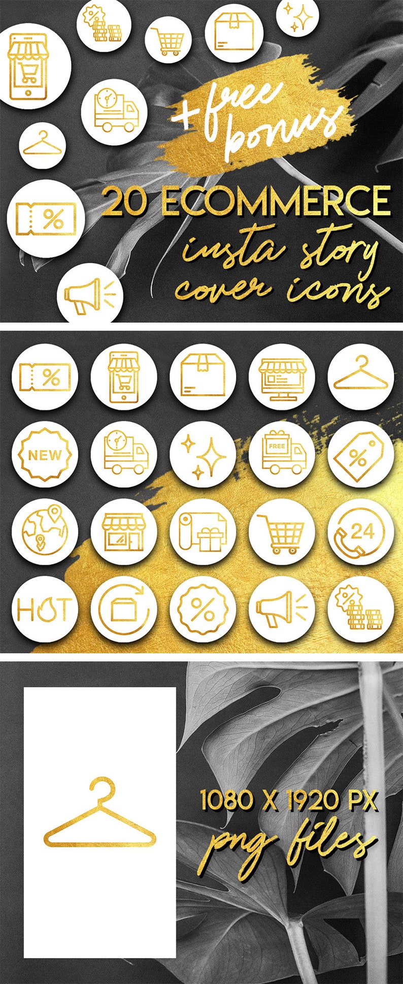 Instagram Highlights Insta Story Covers White Gold Icons ...