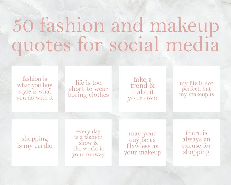 Fashion Quotes Instagram Shopping Quotes Bundle Social Media Etsy
