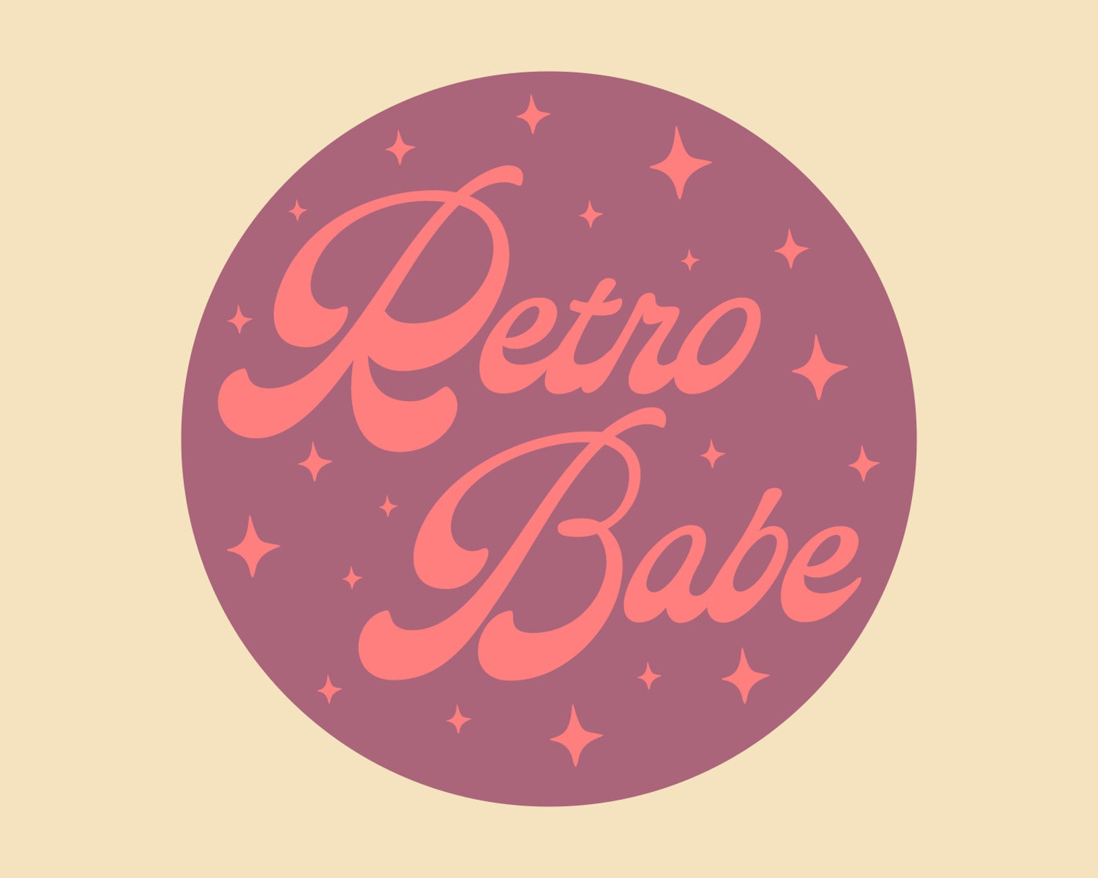 Retro Logo Boho Instagram Logo Round Vintage Logo Etsy