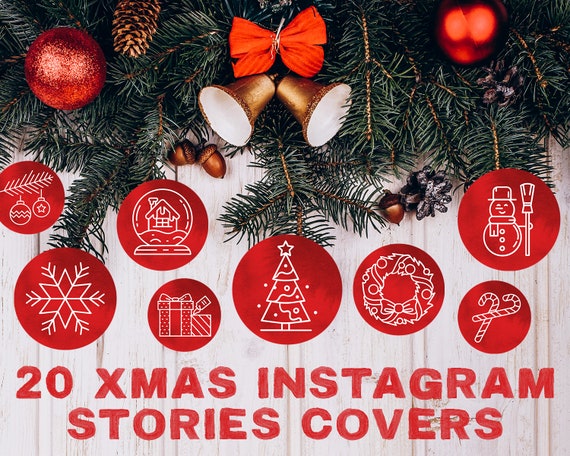 Xmas Insta Story Cover Icons Christmas Instagram Highlights | Etsy