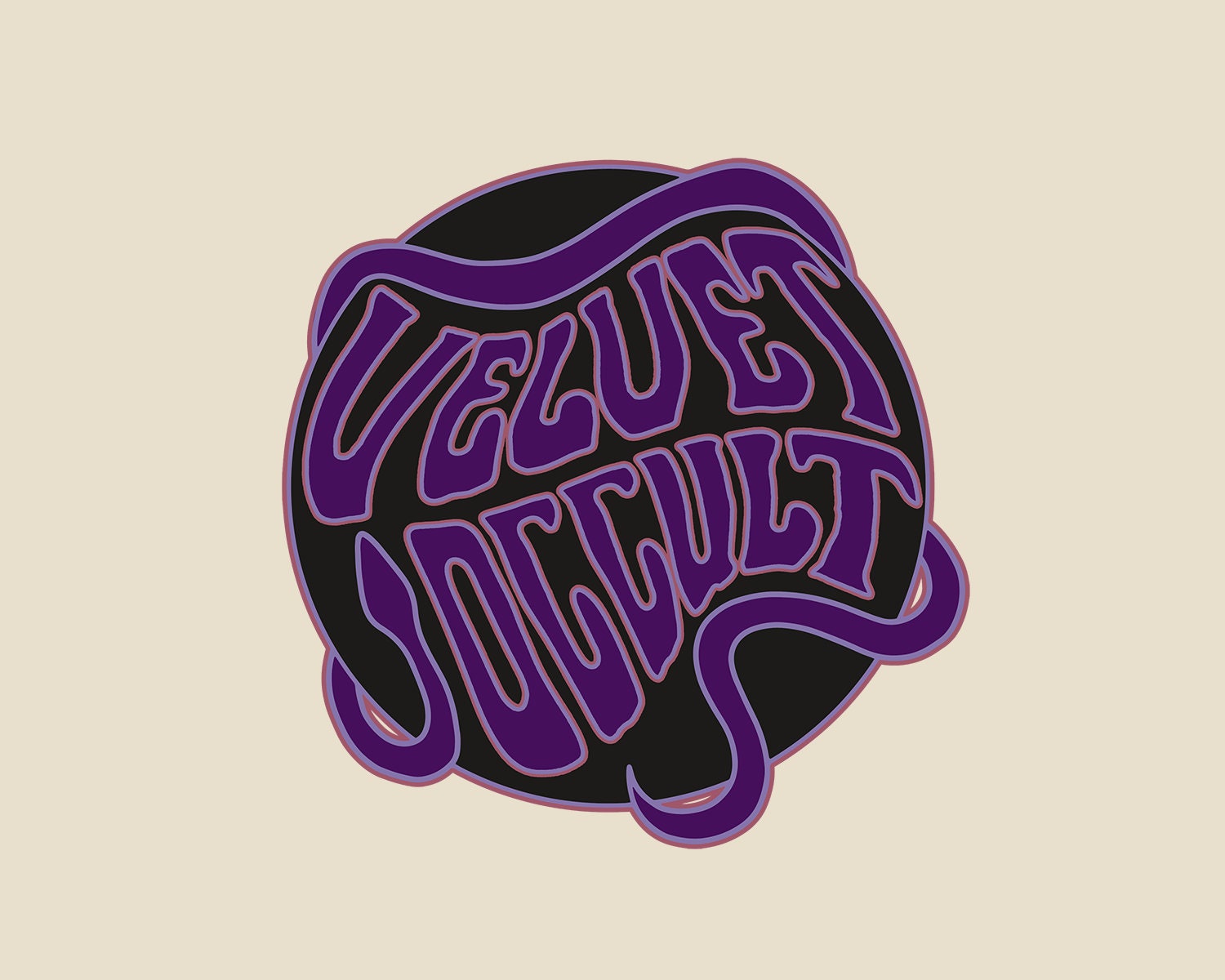 Psychedelic Logo Vintage Round Logo Instagram Rock Band Logo Etsy